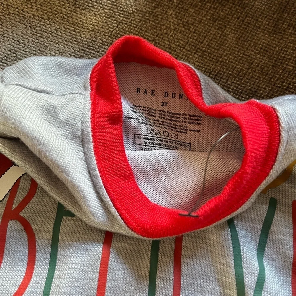 NWT Rae Dunn 2T Christmas Pajamas Set with Santa and Reindeers
